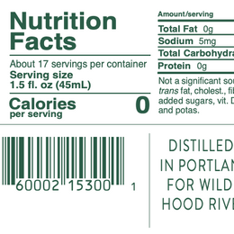 earthen nutritional label