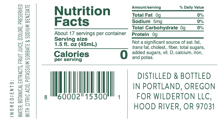 earthen nutritional label
