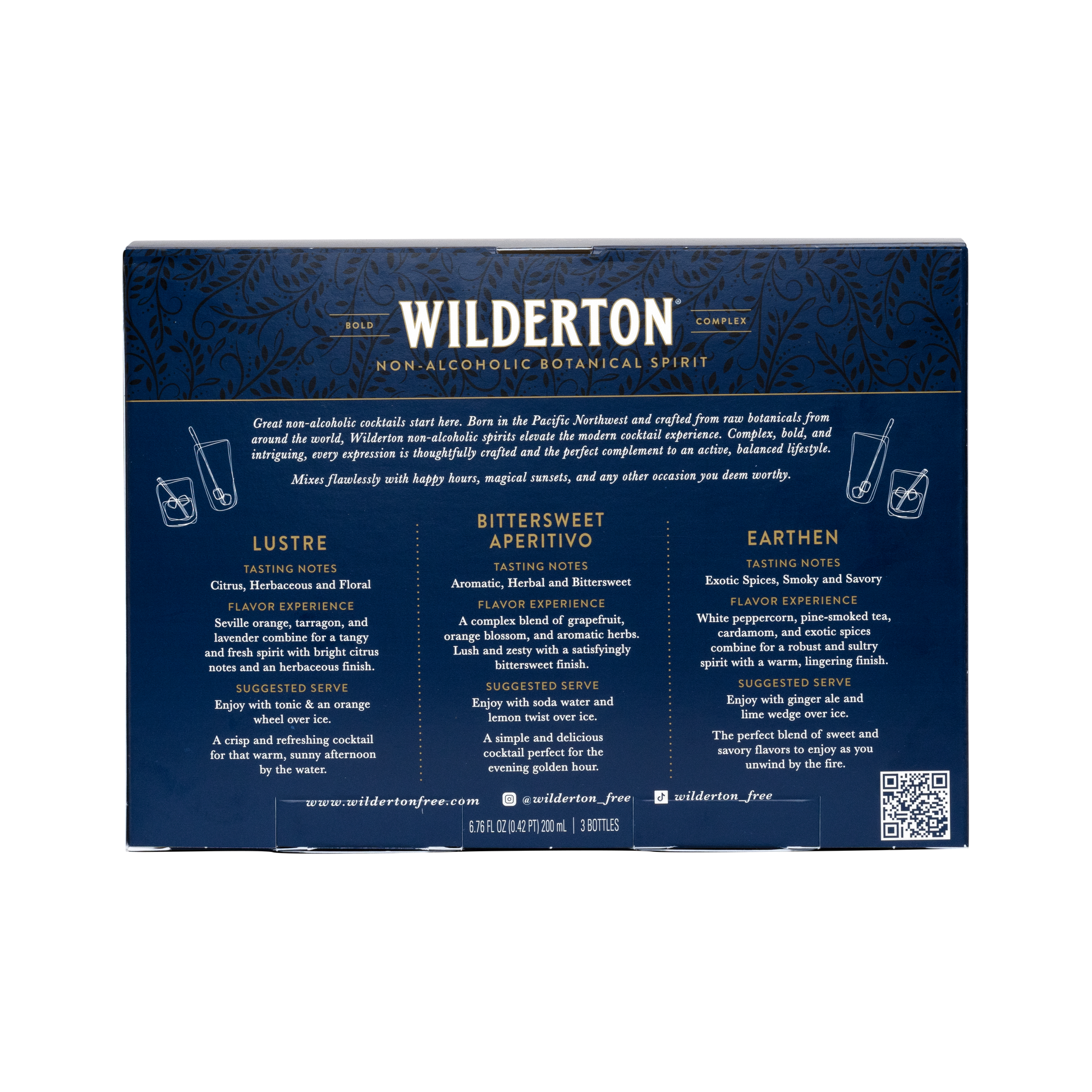 back of the wilderton sample pack box